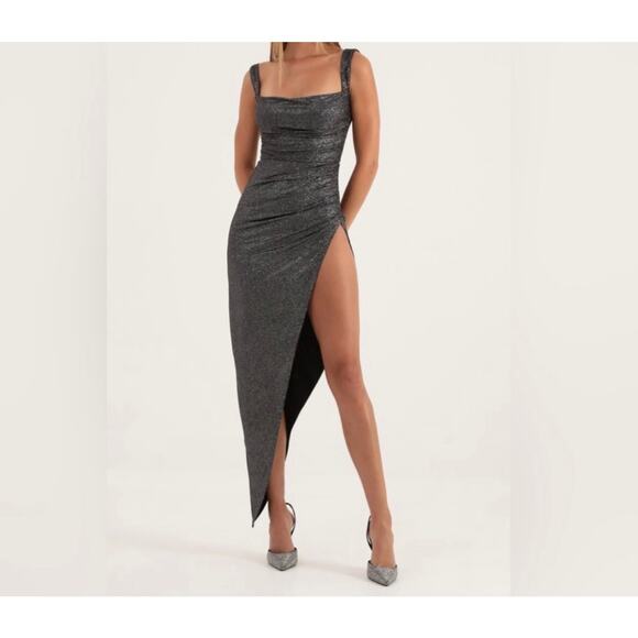 Lucy in the Sky Dresses & Skirts - Lucy in the Sky Size XS Black Silver Glitter Dress Cocktail Party NYE Stretch